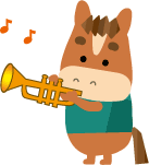 年賀状イラスト トランペット
