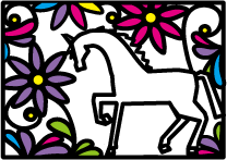 年賀状 午のイラスト42