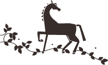 年賀状 午のイラスト馬のシルエット61