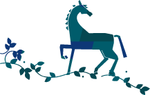 年賀状 午のイラスト馬のシルエット64