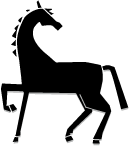 年賀状 午のイラスト馬のシルエット67