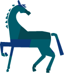 年賀状 午のイラスト馬のシルエット70