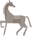 年賀状 午のイラスト馬のシルエット73